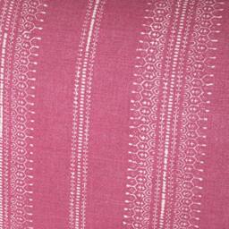Kate Forman Camille Stripe Cushion Cover, UK Designer Linen, Dark Pink, Vintage Style Cottage Chic - 20 X 12 , 14 Lumbar Pillow - thumbnail 2