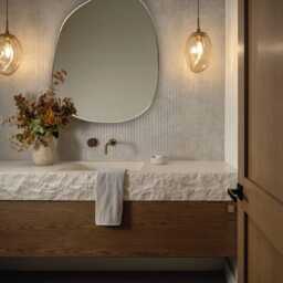 Handmade Asymmetrical Brass Mirror Modern Vanity Wall Decor Mirror - thumbnail 3