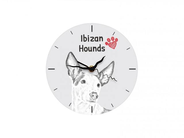 Ibizan Hound, Free Standing Mdf Floor Clock With An Image Of A Dog - image 1