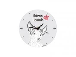 Ibizan Hound, Free Standing Mdf Floor Clock With An Image Of A Dog - thumbnail 1