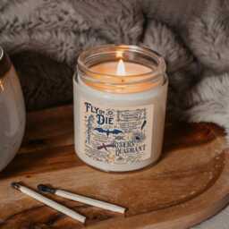 Fourth Wing Dragon Candle, Riders Quadrant Candle Wing, Candle, Fantasy Book Candle, Fly Or Die, Basgiath War College - thumbnail 2