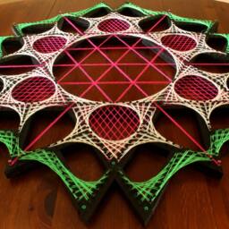 Hypnosis Sx Uv Wall Sculpture Archived Artwork - String Art, Sacred Geometry, Psychedelic, Wall Home Decor, Mandala, Blacklight - thumbnail 4