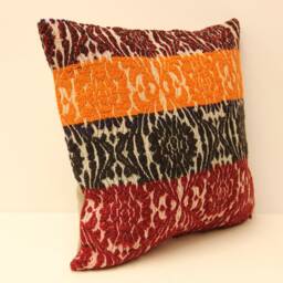 Textile Pillow 16x16 Decorative Boho Interior Design Retro Home Decor Ethnic Pillowcover Naturaldyekilim Cushion 4Kf-15 - thumbnail 2