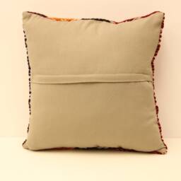 Textile Pillow 16x16 Decorative Boho Interior Design Retro Home Decor Ethnic Pillowcover Naturaldyekilim Cushion 4Kf-15 - thumbnail 4