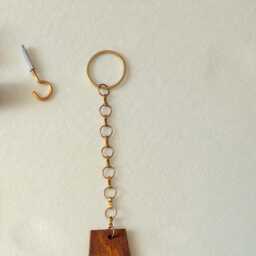 Mid Century Modern Wood Wall Hanging Mobile Walnut Finish - thumbnail 4