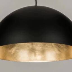 Set Of 3 Black & Brass Pendant Lights, Modern Kitchen Island Lighting - thumbnail 4
