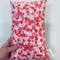 xl Seatbelt Pillow Mastectomy/Breast Surgery Heart Soft Seat Belt Cancer Gift Hysterectomy Cushion Red & Pink Hearts - thumbnail 2
