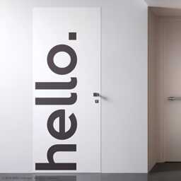 Greeting Decal . Hello Wall Sticker Removable - Quote Door Welcome Sign Sticker- Lswd-0157 - thumbnail 1