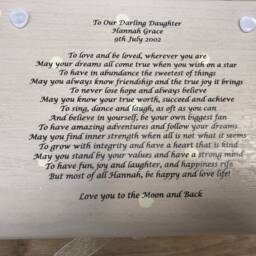 Personalised Jewellery Box Daughter ~ Girl Birthday Or Christening/Newborn With Any Name Date Keepsake 18Th 21st 30Th 40Th - thumbnail 3
