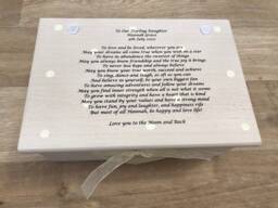 Personalised Jewellery Box Daughter ~ Girl Birthday Or Christening/Newborn With Any Name Date Keepsake 18Th 21st 30Th 40Th - thumbnail 1