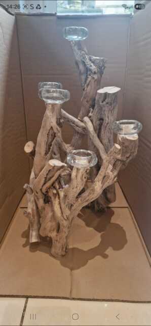 Driftwood Tealight Holder - image 1