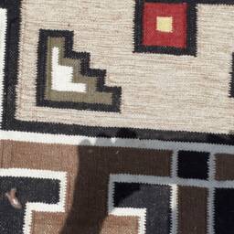 Navajo Southwestern Kilim Dhurrie Rug, Handmade Area Rug 100% Wool Large Kelim 9x12 Ft Geometric Decorative Indian Tribal Native - thumbnail 3