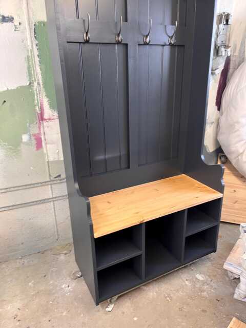 Handmade Solid Pine Hall Stand Coat & Shoe Storage - image 1