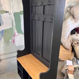 Handmade Solid Pine Hall Stand Coat & Shoe Storage - thumbnail 3