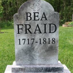 Bea Fraid Silly Halloween Tombstone Headstone Yard Prop - thumbnail 2