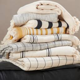Beige Turkish Bedspread, Woven 100% Cotton Blanket, Ivory Bedspread, Natural Wedding Twin Boho Bedspread With Tassel - thumbnail 4