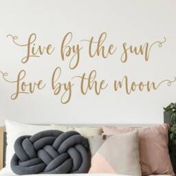 Live By The Sun Love Moon - Moon Wall Decal - Sun & Decor - Moon Sun - Celestial Decal - thumbnail 3