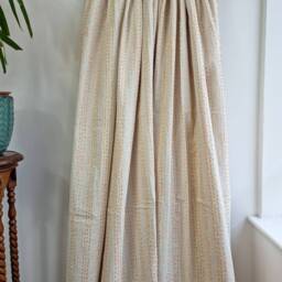 Kantha Stitch Pure Cotton Reversible Bed/Sofa Throw King Size Handmade Floral Indian Dohar Elegant Pastel Mustard Yellow White Garden Bloom - thumbnail 4