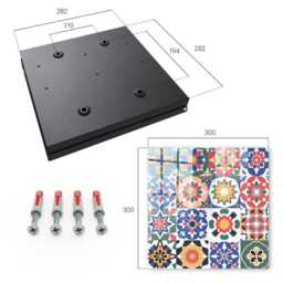 Floral Mosaic Wall Mounted Key Cabinet, Blue Industrial Box, Geometric Geometric, For Lovers Of Original Patterns & Colors - thumbnail 4