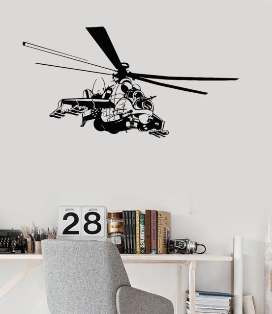 Wall Vinyl Decal Helicopter Military Army Guaranteed Quality Decor 2292Di - image 1