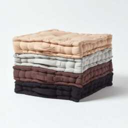 Luxury Handmade Cotton Floor Cushion in 15 Colours - 2 Sizes Oeko-Tex?? Seat Pad For Home, Garden, Chair, Bench & Kids Room - thumbnail 3