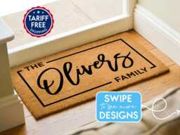 Personalized Best Selling Family Rug - Custom Welcome Doormat Decorative Housewarming Gift Coir Decor - thumbnail 1