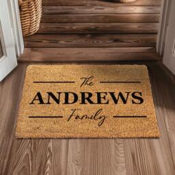 Personalized Best Selling Family Rug - Custom Welcome Doormat Decorative Housewarming Gift Coir Decor - thumbnail 3