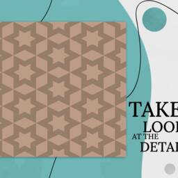 Arabic Astral Symbol Vinyl Flooring, Beige Kitchen Makeover, Brown Flooring Decor, Stars Modern Linoleum in Roll, Area Floor PVC - thumbnail 3