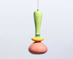 Handmade Ceramic Pendant Lamp Colorful Clay Light Artwork