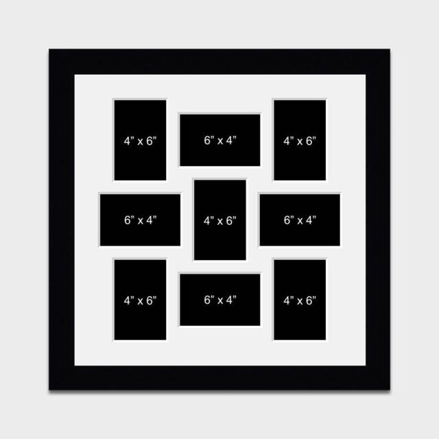 Multi Photo Picture Frame - Holds 9 6x4 Photos in A 33mm Black - image 1