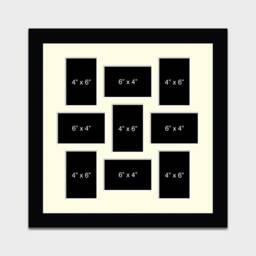 Multi Photo Picture Frame - Holds 9 6x4 Photos in A 33mm Black - thumbnail 2