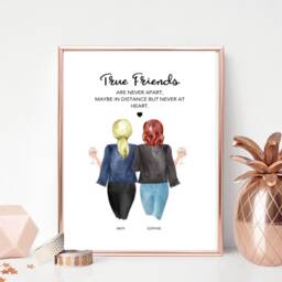 Best Friend Christmas Gift Print V2, Friendship Gifts To Frame, Personlaised Friendship Gift, Keepsake Wall Art - thumbnail 2