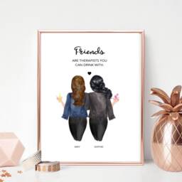 Best Friend Christmas Gift Print V2, Friendship Gifts To Frame, Personlaised Friendship Gift, Keepsake Wall Art - thumbnail 3