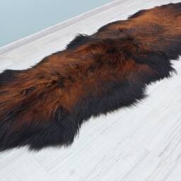 Natural Icelandic Sheepskin Rug, Brown Lambskin Fur Blanket - thumbnail 2