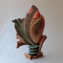 Hand-Built Stoneware Sculpture Bright Side Of The Sun - thumbnail 3