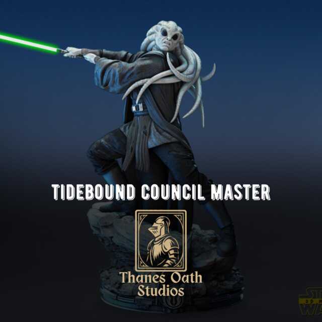 Tidebound Council Master - Sci Fi Alien Force High Kit Fisto Resin Figure 16K - image 1