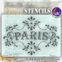 Reusable Stencil, French Vintage Paris Cake Cushion Stencil Francese Stock No 13 - thumbnail 3