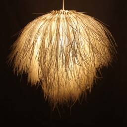Modern Fiber Optic Chandelier - Unique Pendant Lighting For Living Room, Dining Bedroom - thumbnail 2