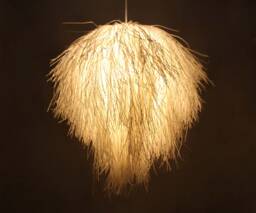 Modern Fiber Optic Chandelier - Unique Pendant Lighting For Living Room, Dining Bedroom - thumbnail 1