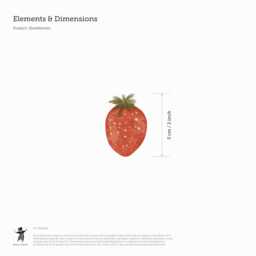 Strawberries Fabric Wall Stickers - Removable & Reusable - thumbnail 2