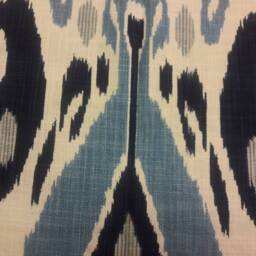 Fazil Blue Ikat John Robshaw Fabric Pillow Cover - thumbnail 3