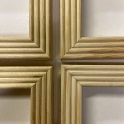 Bespoke Unfinished Pine Reeded Picture Frame - thumbnail 2