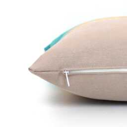 Turquoise, Stone & Metallic Gold Colorblock Pillow Cover, Throw, Lumbar All Sizes - thumbnail 3