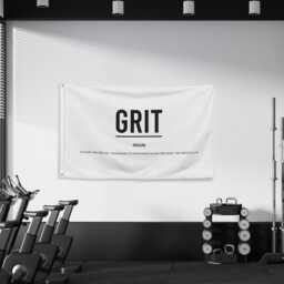 Grit Gym Flag Banner, Definition Print Flag, Decor, Home Wall Art, Weightlifting Motivational Exercise Sign - thumbnail 2