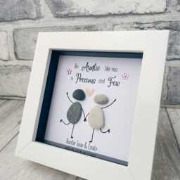 Personalised Auntie Gift, Gifts, Aunt & Niece, Birthday Christmas Gift For Her, Unique Keepsake Present, Pebble Art - thumbnail 3