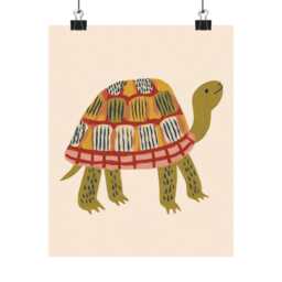 Turtle Nursery Wall Art Animal Illustration Neutral Baby Room Decor Kids Print Toddler Bedroom Playroom - 88 - thumbnail 2