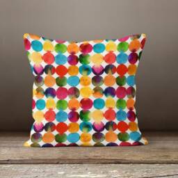 Abstract Multi Color Paint Cushion Cover/Rainbow Retro Colorful Abstract Sofa Pillow Case/Summer Garden Pillow/Modern Living Room - thumbnail 2