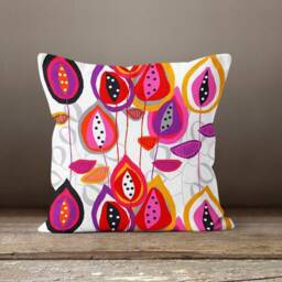 Abstract Multi Color Paint Cushion Cover/Rainbow Retro Colorful Abstract Sofa Pillow Case/Summer Garden Pillow/Modern Living Room - thumbnail 4