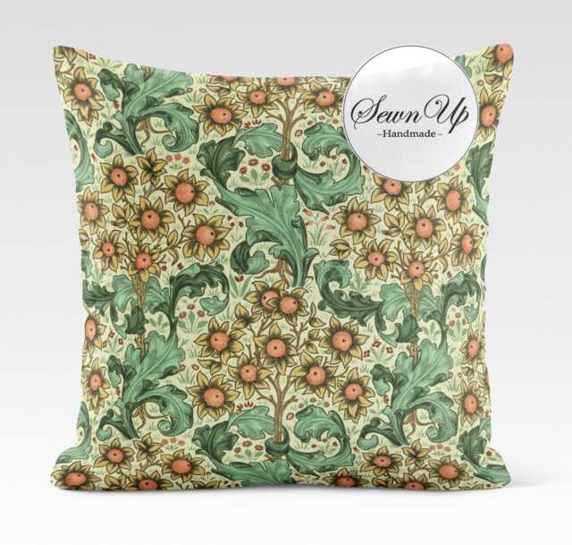 Outdoor Cushion Cover 28 Sizes William Morris Orchid Buttercup Handmade Trees Leaf Leaves Floral Gift Waterproof Conservatory - image 1