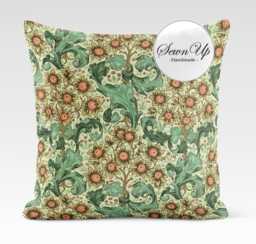 Outdoor Cushion Cover 28 Sizes William Morris Orchid Buttercup Handmade Trees Leaf Leaves Floral Gift Waterproof Conservatory - thumbnail 1